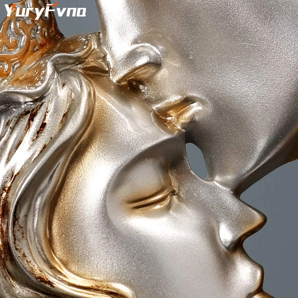 Эстрактная скульптура для влюбленных YuryFvna из смолы романтическая фигурка двоих