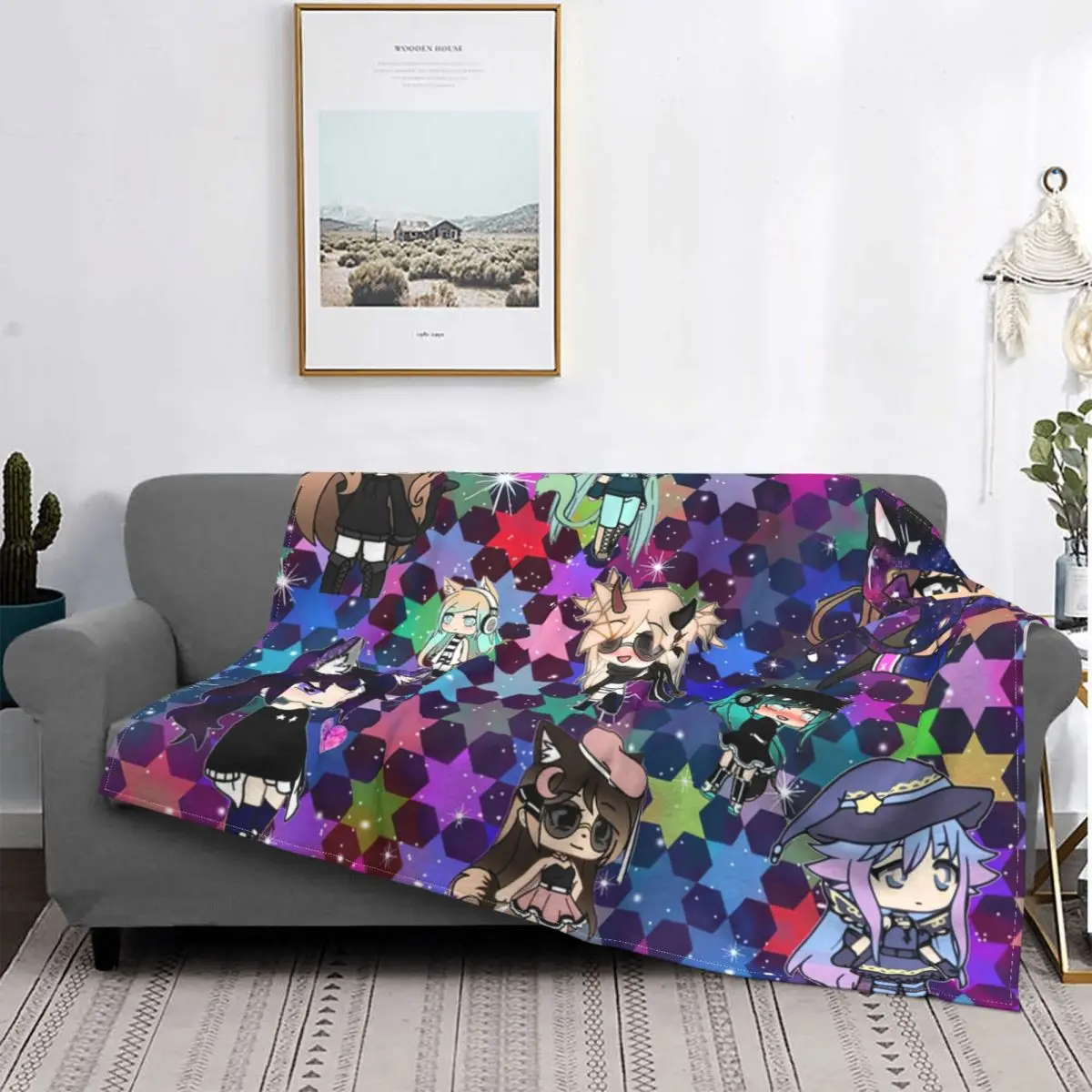 

Gacha Life ковер для гостиной текстильное одеяло для горячей кровати покрывала для кровати Роскошное Одеяло фланелевое одеяло