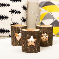 valentines day atmosphere light candlestick cafe decoration home party decoration tea wax pine snowflake printing candle cup