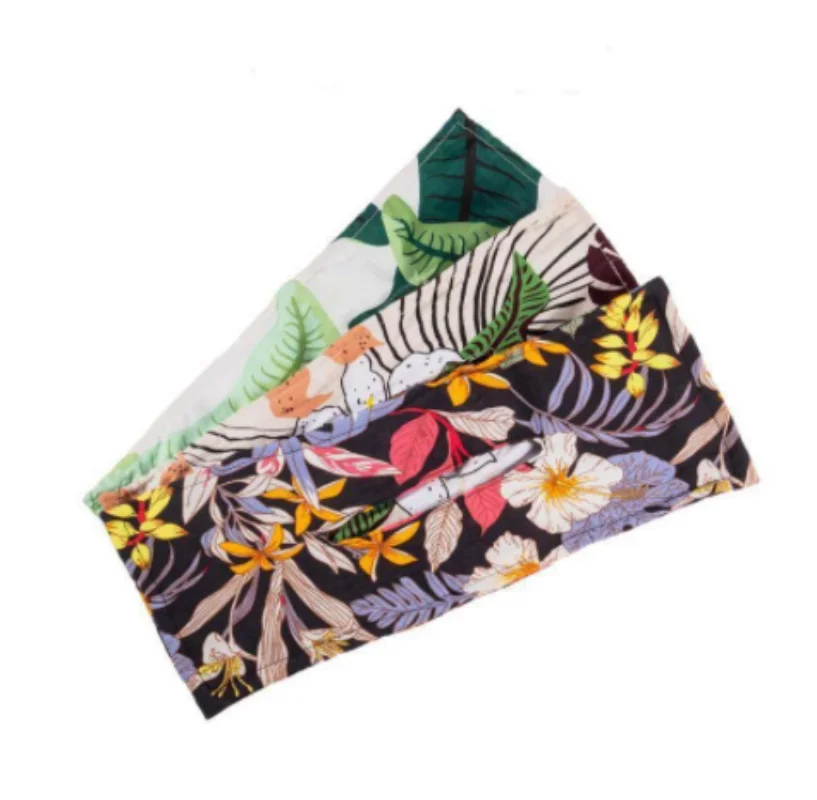 

Deft Bun 6 Colors Women Fashion Fabric Hair Bands hair rope Summer Knotted Wire Headband Print Hairpin Cintas para el pelo Venda