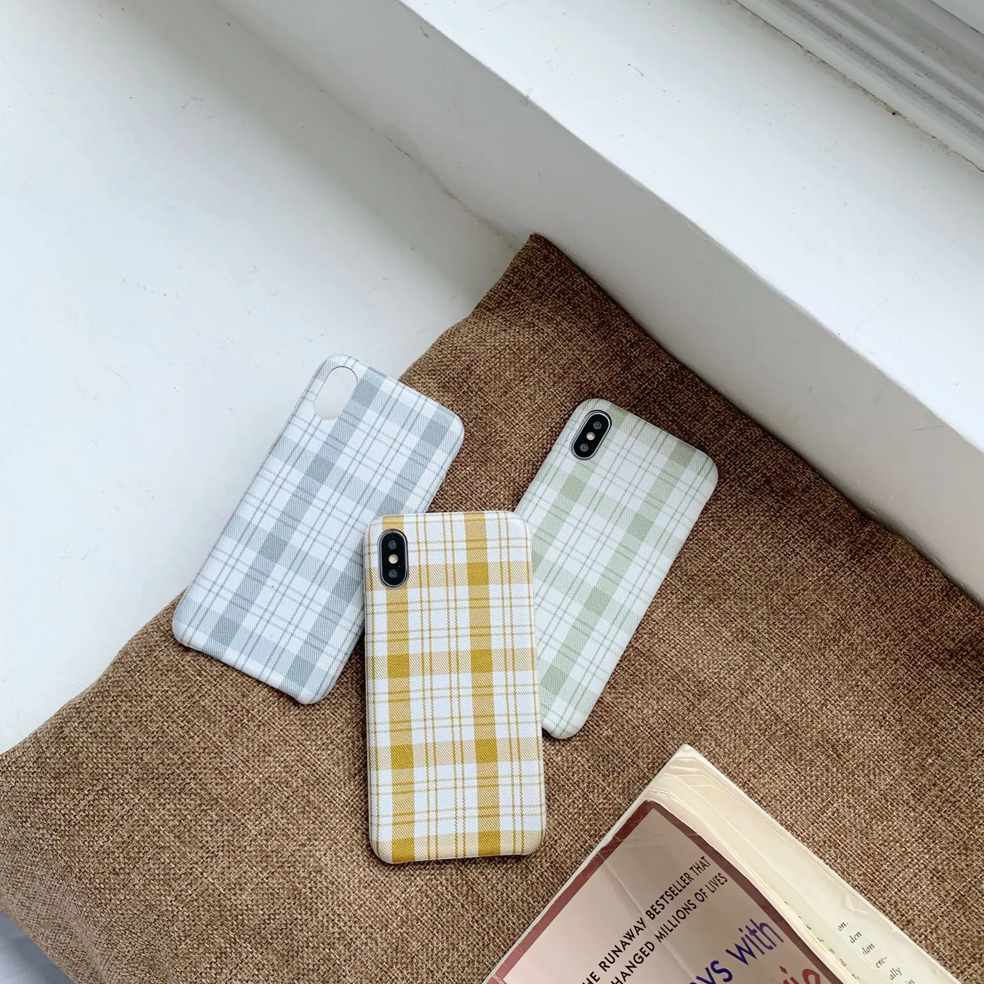 Простой белый сетчатый зимний чехол для телефона iPhone XR XS Max 6 6S 7 8 Plus X мягкая
