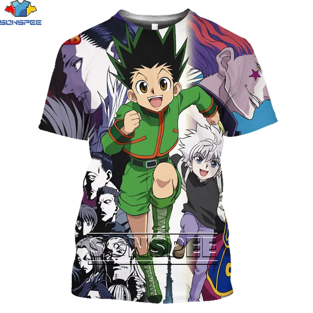 

SONSPEE Hisoka Morow Hunter X Hunter T Shirts For Men Soft T-shirt Anime Manga Hxh Tee O-neck Short Sleeved Tshirt Clothing Tops