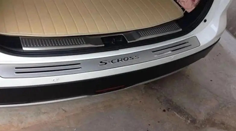 Для Suzuki sx4 S-Cross 2013 2014 Rearguards из нержавеющей стали Задний бампер протектор