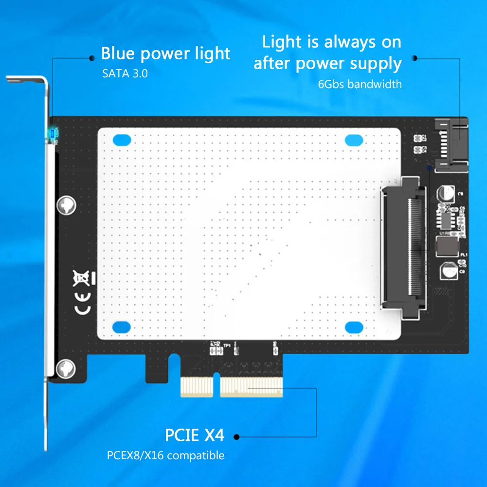 PCI-E 3 0 X4 к U.2/SATA преобразователь платы адаптера тестовая плата жесткого диска KT048 2 5