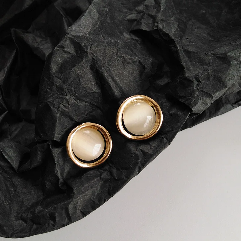 S925 иглы стиль волшебница эстетическое опал маленькие серьги-гвоздики в виде