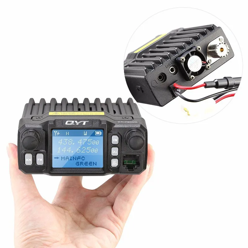 Cena Mini Mobilne Radio QYT KT-7900D Czterozakresowy 144/220/350/440MHz 25W Przenośna Radiostacja Walkie Talkie Kt 7900d