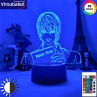 Классическая настольная 3d-лампа аниме Death Note, крутой светильник Yagami L, фигурка Lawliet, модель подставки, светодиодный ночсветильник для дома, манга, декор для комнаты