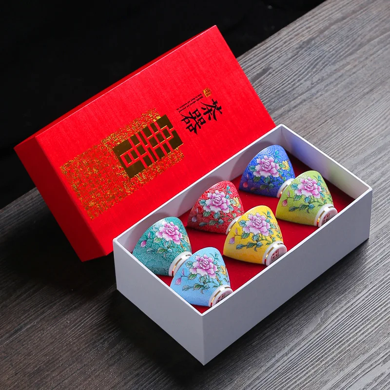 6 шт. керамическая посуда для напитков чайная китайский чайный набор кунг-фу