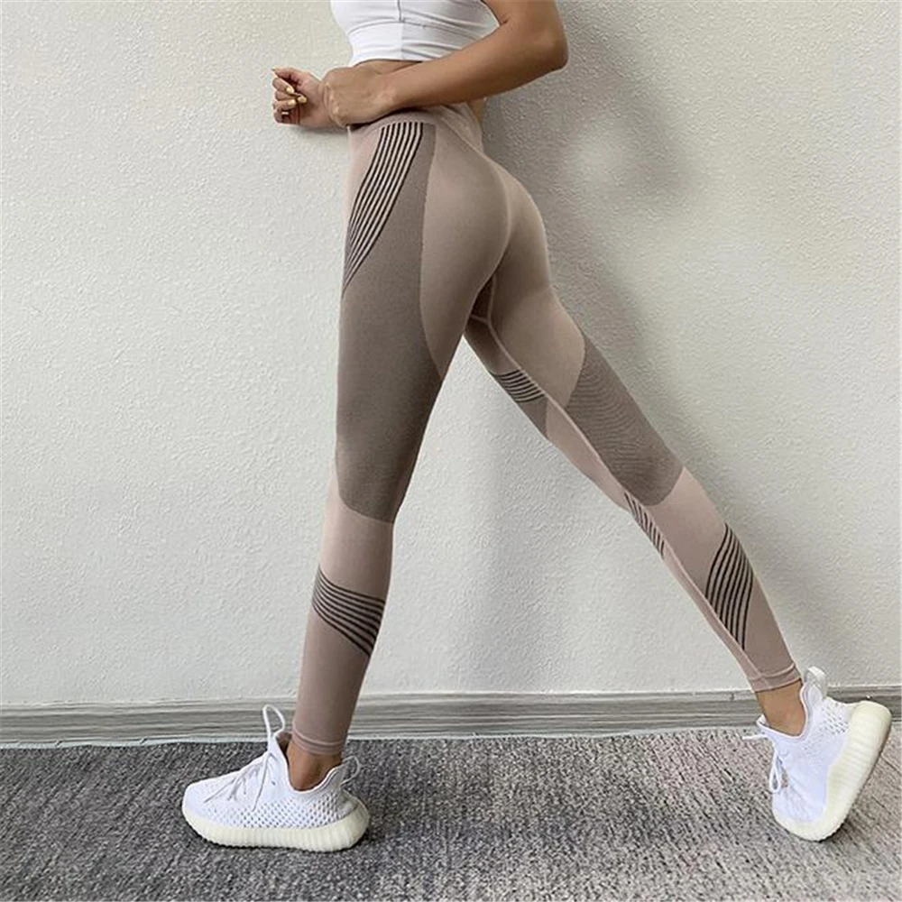 

Sexy Women Leggings High Waist Peach Hips Gym Leggings Quick-drying Sports Stretch Fitness Legging Pants Female Leggins Mujer