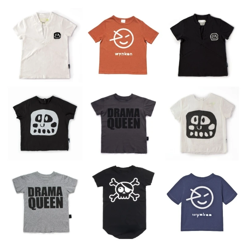 

Распродажа летняя хлопковая футболка с коротким рукавом для мальчиков и девочек