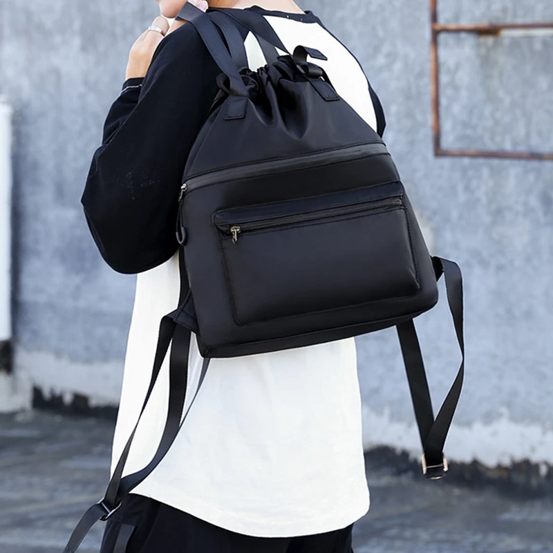 

Unisex Drawstring Bag Waterproof Travel Shoulders Storage Shoes Bag Large Capacity Backpack Lingerie Makeup Travel Shopping