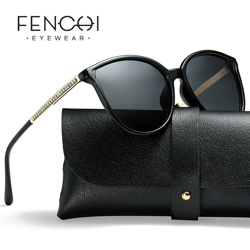 Женские поляризационные солнцезащитные очки кошачий глаз с зеркальными линзами