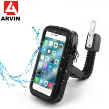 ARVIN Waterproof Motorcycle Phone Holder Bag for iPhone X 8 Samsung S8 Scooter Handlebar Case for 4.7 5.3 6.3 inch Mobile Phone