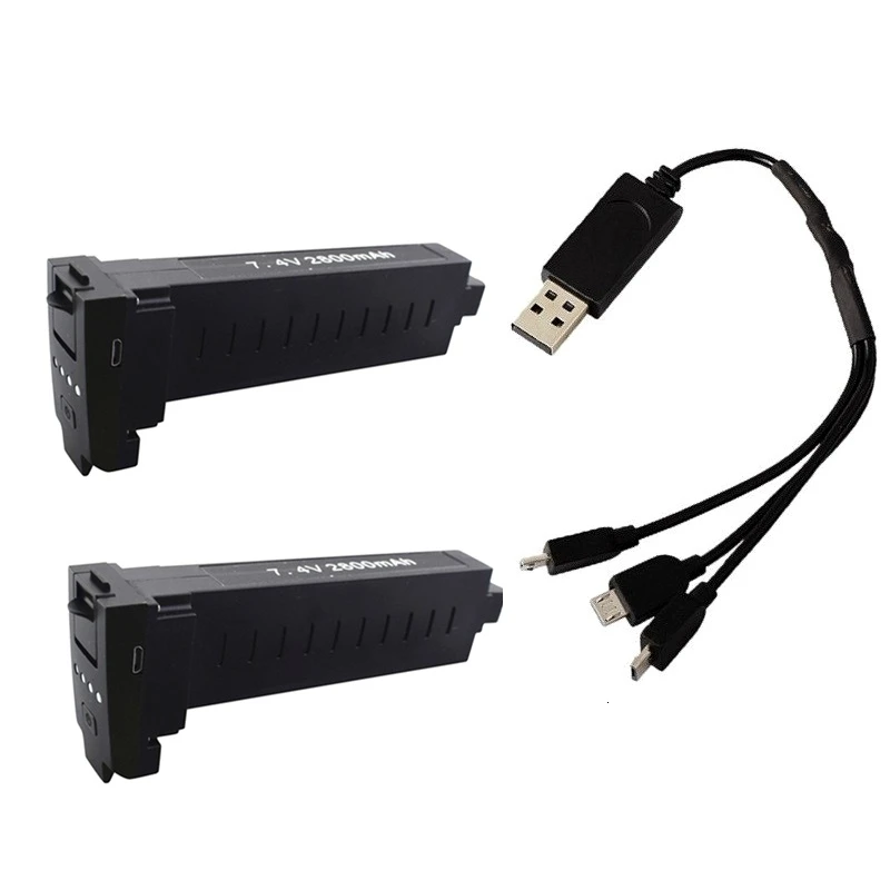 Blue 7,4 V 2800mAh Lipo аккумулятор+ зарядное устройство для SG906 gps четырехосный Квадрокоптер запасные части 7,4 v RC камера Дрон с перезаряжаемым аккумулятором батарея - Цвет: Blue