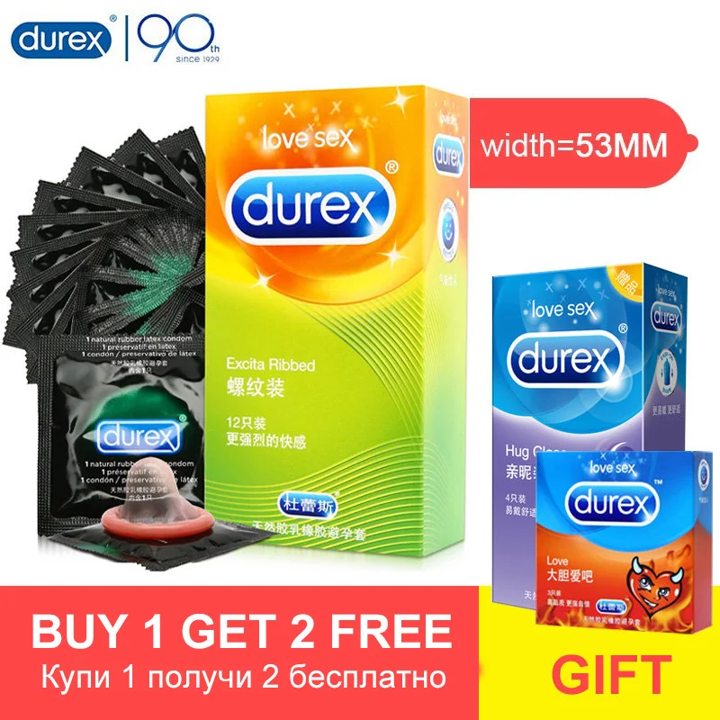 

Durex XL Condoms for Men Spike Large Dots Ribbed Ultra Thin Lubricated Natural Latex Penis Sleeve Intimate Sex Toys Products