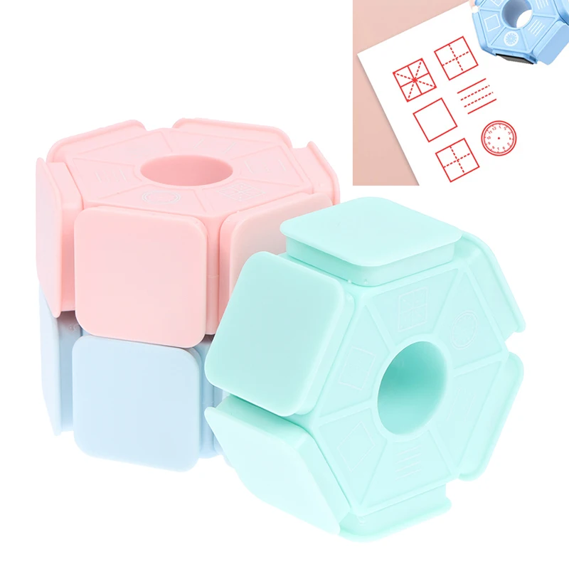 

Kids Educational Stamper Six-Side Seal Stamp Early Education Seal Stamp Teachers' Teaching Seal Children'S Pinyin Revised Seal