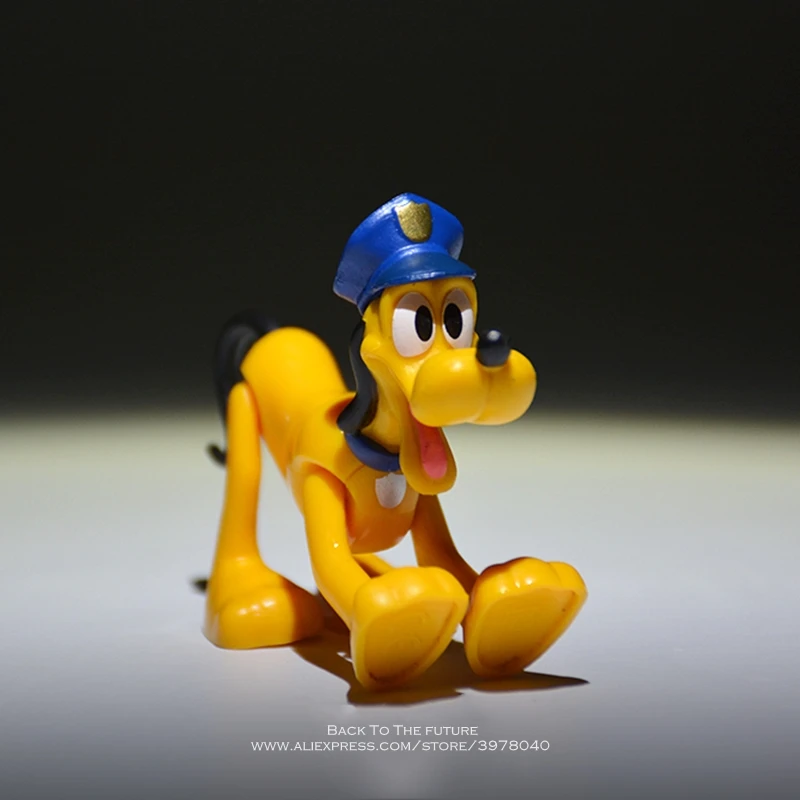 Disney Mickey Mouse sherif Pluto 7 см фигурка аниме украшение коллекция кукла мини-игрушка