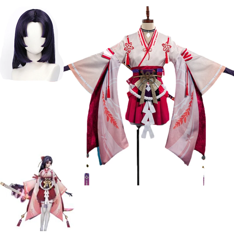 

Demon Knife Girl Yoto Hime Onmyoji Anime Cosplay Costume Youtouhime kimono Naraka Bladepoint Dress Halloween Full Set Wig Woman