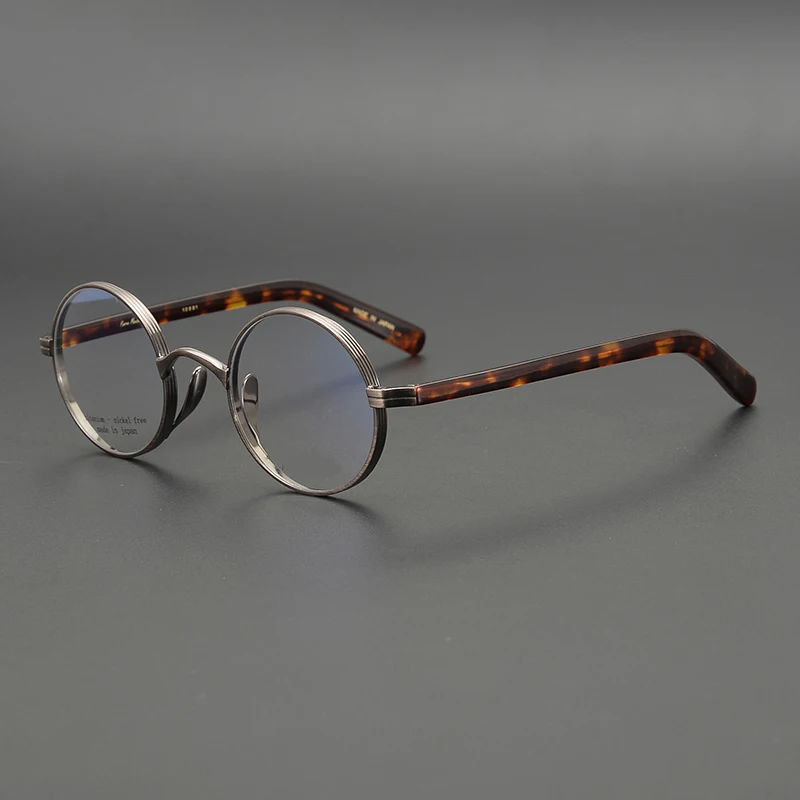 Очки Zerosun в титановой оправе для мужчин и женщин круглые ультралегкие ретро очки