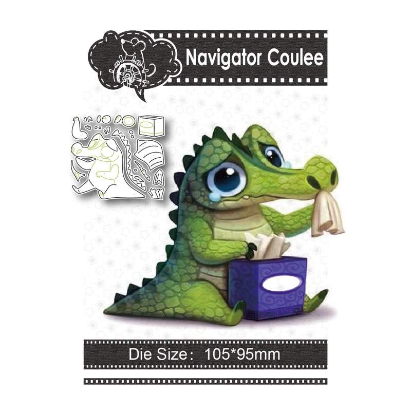 

Коробка с крокодиловой аллигацией и слезами, новые штампы с животными, многослойный Металлический Альбом для скрапбукинга, украшение для ф...