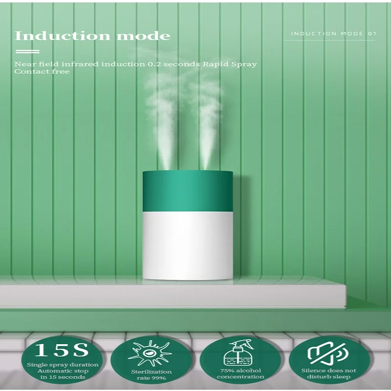 

New Type Induction Alcohol Spray Disinfector Intelligent Infrared Induction Disinfection Hand Washing Sprayer Soap Dispenser