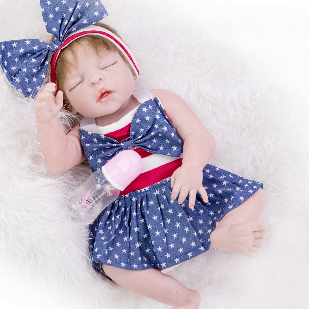 Коллекционные 23 'ཱུ см Reborn Baby куклы полностью виниловый силиконовый корпус так