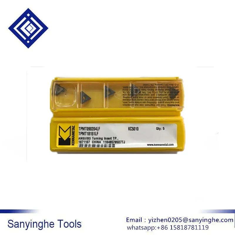 

Лезвие с ЧПУ Kennametal TPMT 090204LF KC5010, резец с ЧПУ для резки карбида, режущий инструмент с ЧПУ для титанового сплава (5 шт./лот)