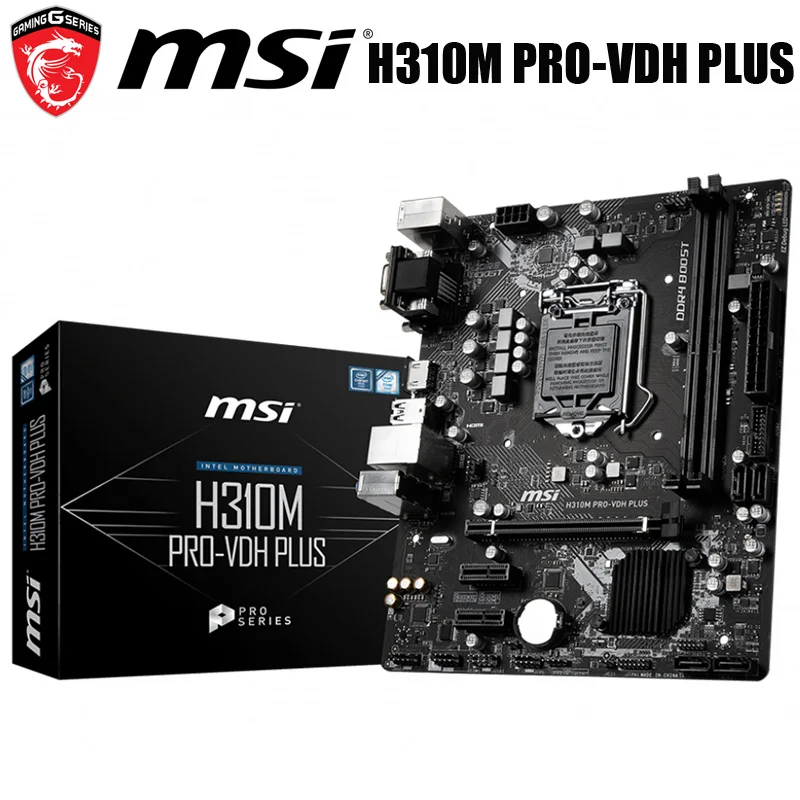 

NEW MSI H310M PRO-VDH PLUS Motherboard LGA 1151 Intel H310 Core i7/i5/i3 Desktop MSI H310 Mainboard 1151 DDR4 SATA III HDMI