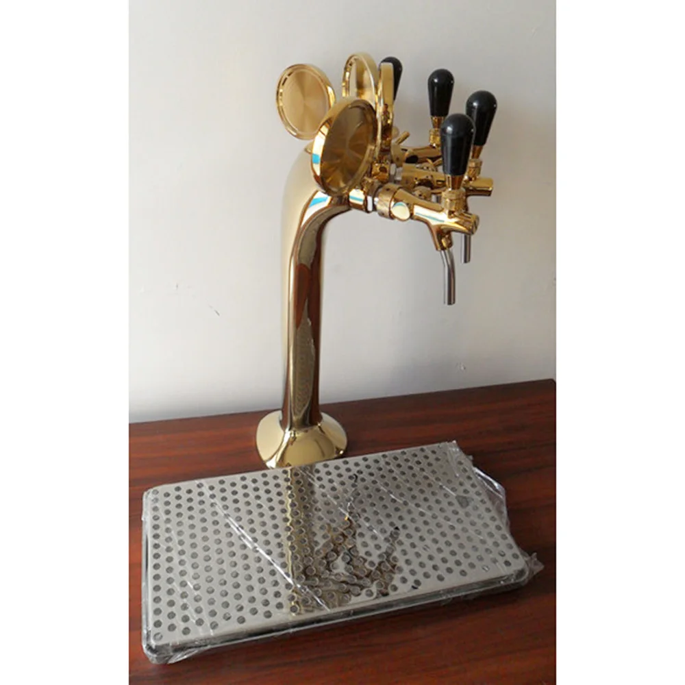 Новый кран для пива 4 линии Золотая башня кегериатора барная стойка пивная