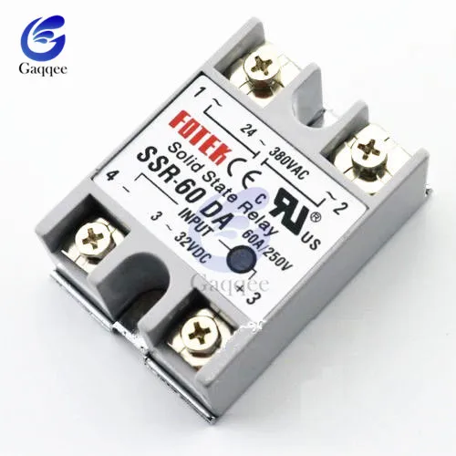 Твердотельное реле SSR 25DA/SSR 40DA/SSR 50DA DC control AC Однофазное твердотельное в белом