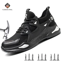 mens safety shoes breathable anti squeeze anti piercing safety shoes work shoes new all season indestructible shoes