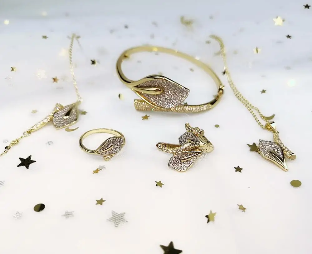 Марокканский свадебный набор украшений Caftan золотистого цвета для женщин с