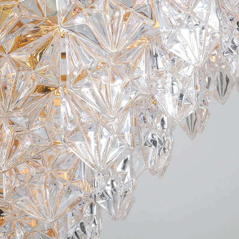 

Postmodern Light Luxury Living Room Crystal Chandelier Simple Dining Room Lamp Creative High-end Villa Hotel Art Nordic Lamps