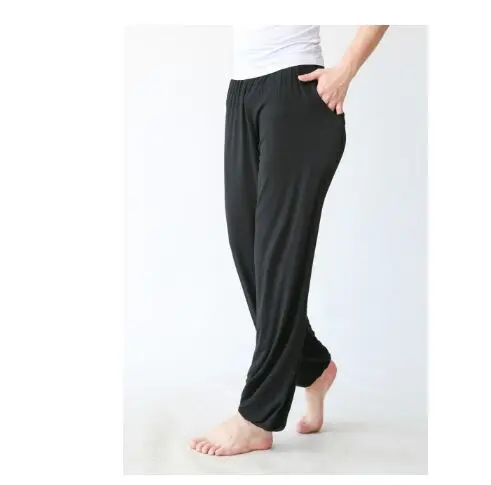 Брюки для йоги из модала с эластичным поясом мужские спортивные штаны карманами