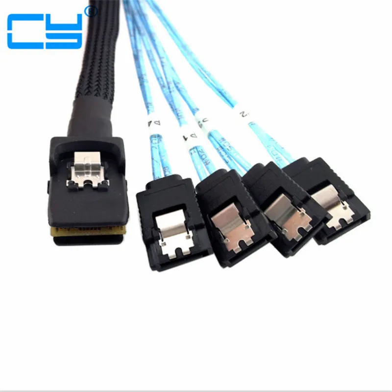 Mini SAS 4i 36P SFF от 8087 до 4 SATA 7P Реверс с кабелем защелки 50 см/100 см | Компьютеры и офис