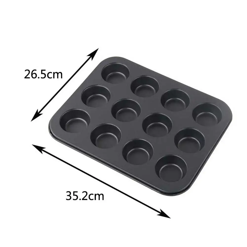 12 сетка круглая форма для мини тортов яйцо Маффин Пан кекс выпечки инструменты из углеродистой стали|Формы