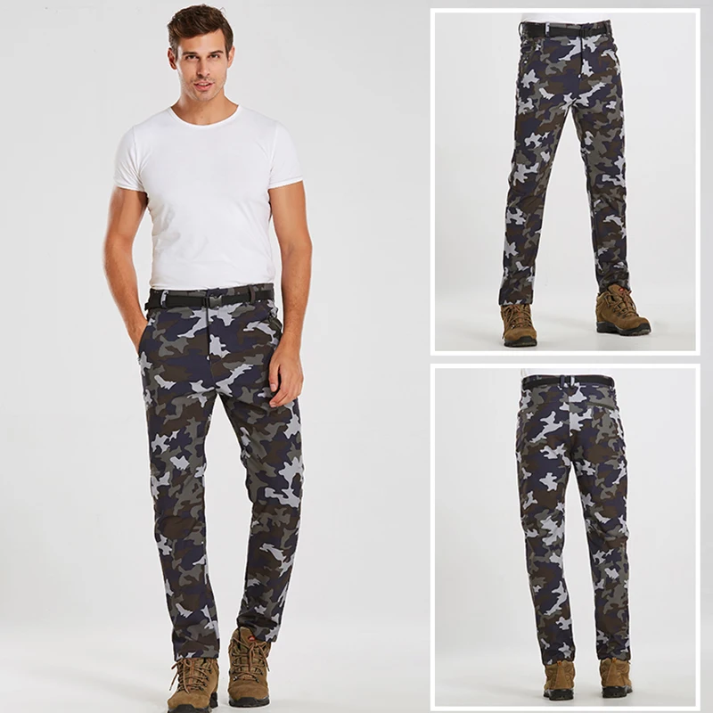 

TWTOPSE Winter Hiking Men Winter Pants Hiking Camping Cycling Skiing Water Resistant Windproof Sport Warm Fleece Trousers Pants