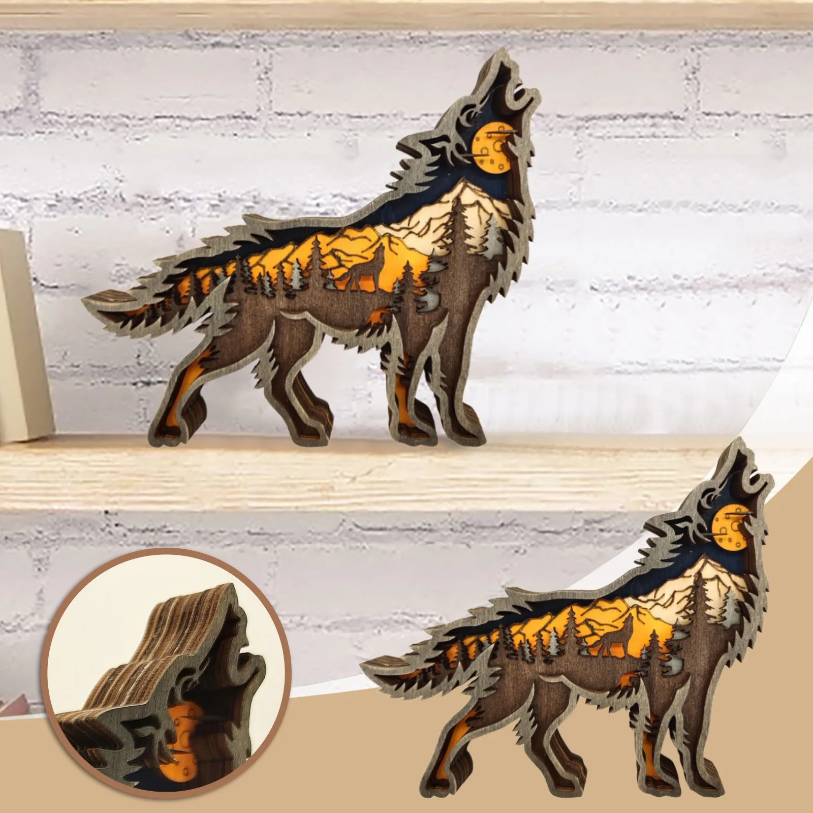 Фигурка волка домашний декор абстрактные скульптуры оригинальное домашнее