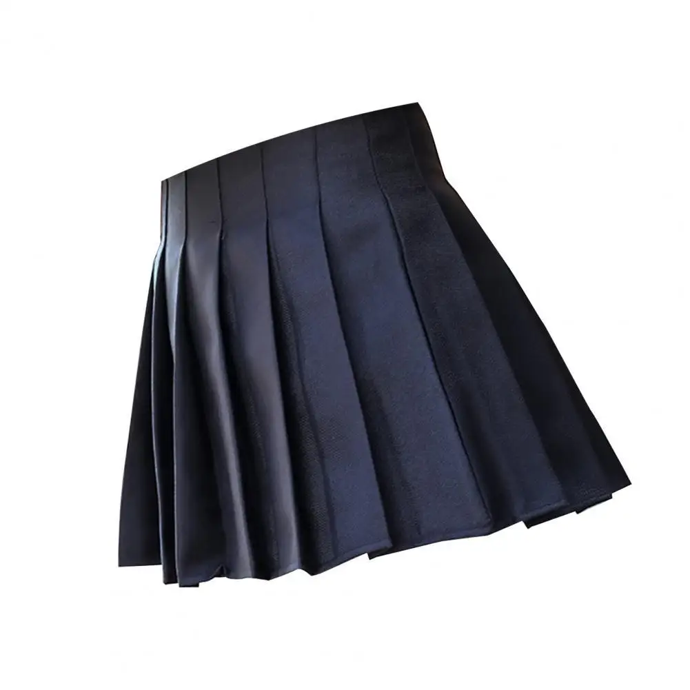 

Plus Size Summer Uniform Skirts for Girl Zipper Mini Breathable High Waist Casual Stitching Student Pleated Skirts for Going Out