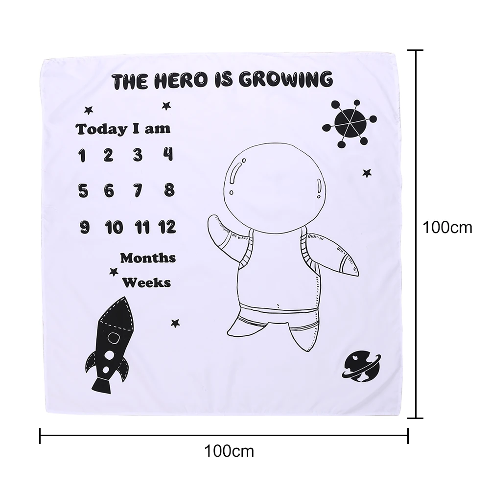 

Outer Space Astronauts Printed Newborn Baby Photography Blanket Prop Cloth