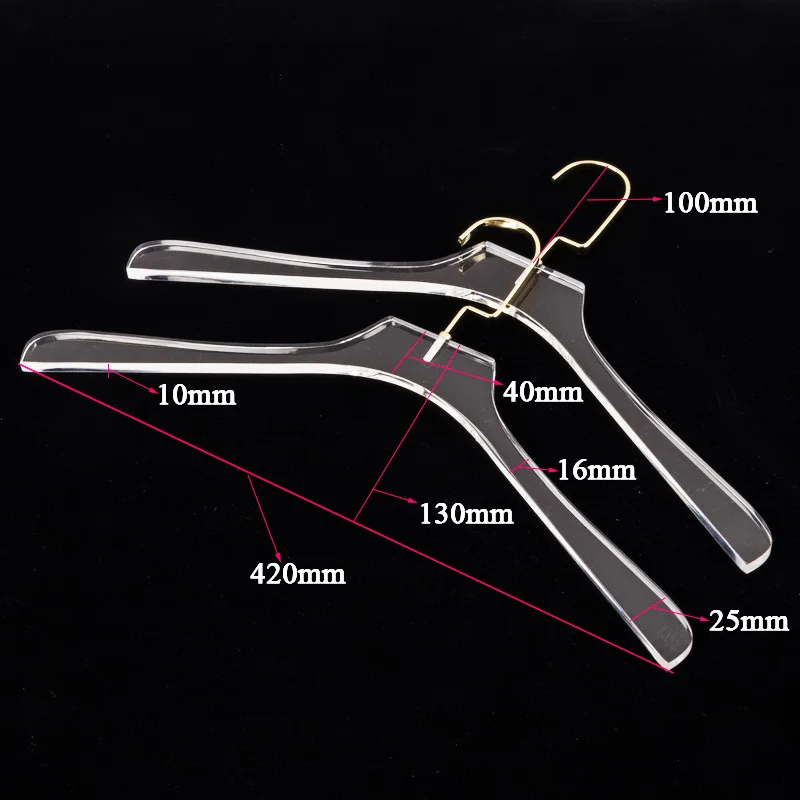 FM1042 clear hanger 10 штук вешалки Оригинальные заводские Горячие прямые продажи пластиковые прозрачные акриловые вешалки для хранения женской одежды - Цвет: FM1042 clear hanger