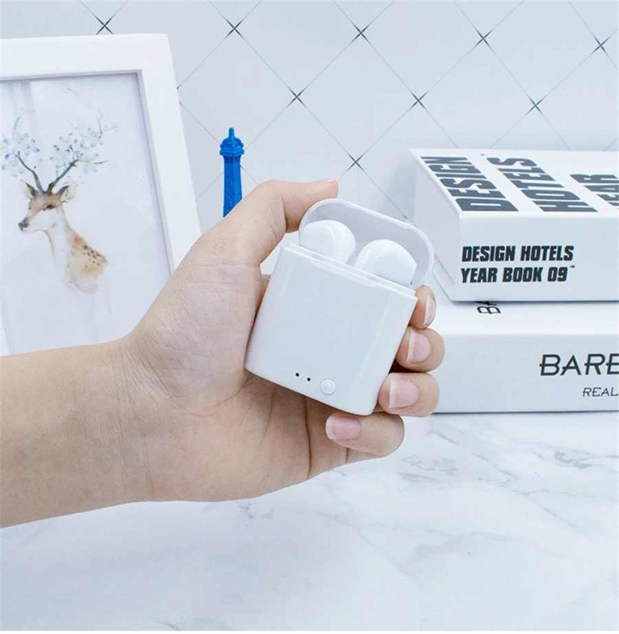 Bluetooth наушники с микрофоном зарядки pods i7s tws Беспроводные наушники гарнитуры стерео наушники-вкладыши для ios Android телефон громкой связи