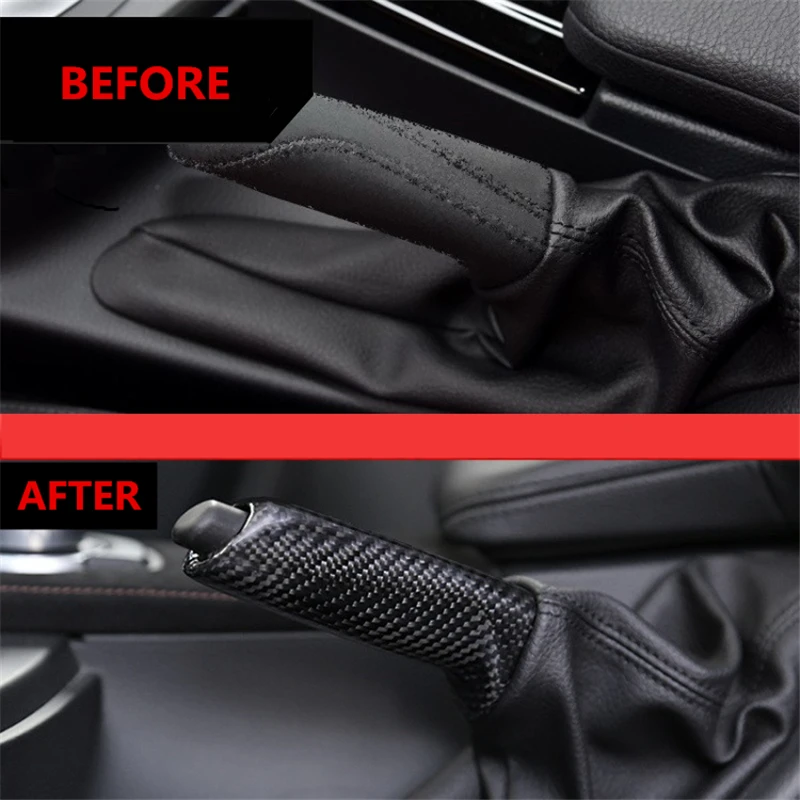 Ручка ручного тормоза из углеродного волокна для BMW Car E46 E90 E92 E60 E39 F30 F34 F10 F20 хорошая