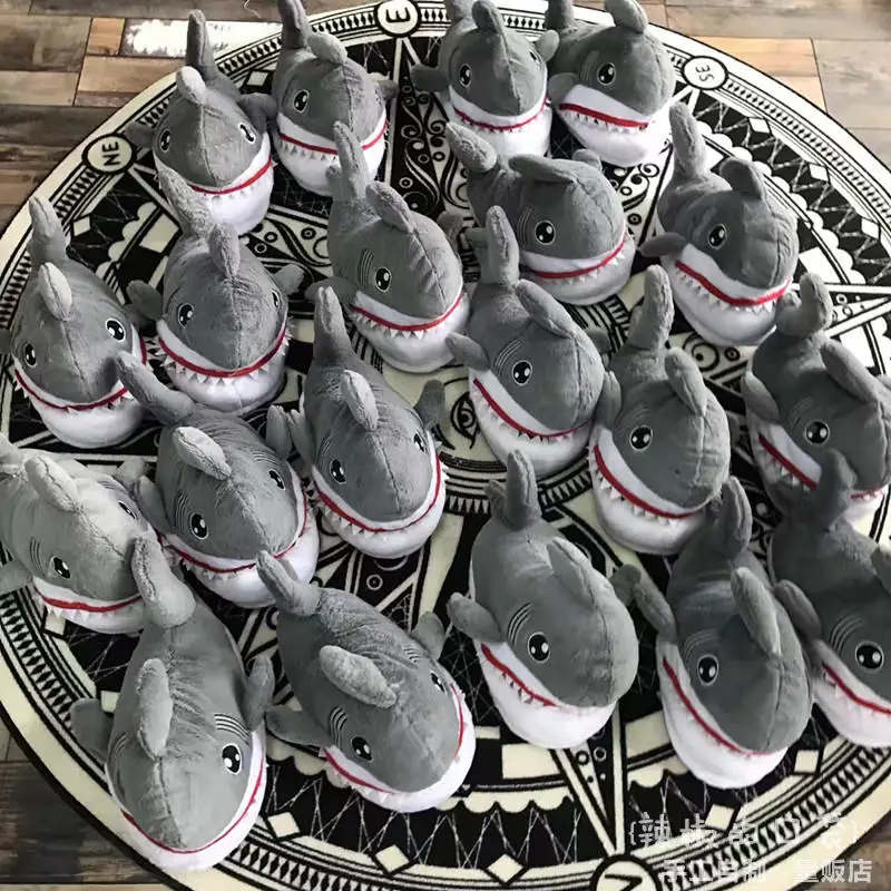 

Cartoon Shark Funny Shoes Girls Lovely Indoor Slippers Ladies Home Shoes 2021 Fashion Plush Warm Slippers Women