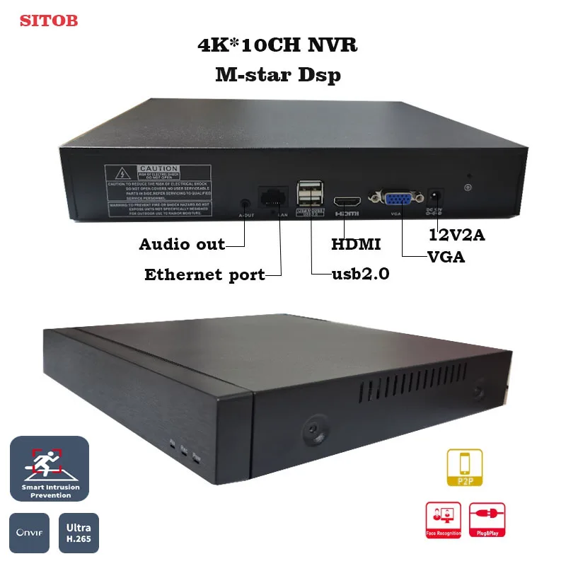 

Новинка QI 10ch/9ch/8ch NVR 4K умный Onvif Ultra H.265 для ip-камеры сетевой видеорегистратор CMS P2P Uniview technology