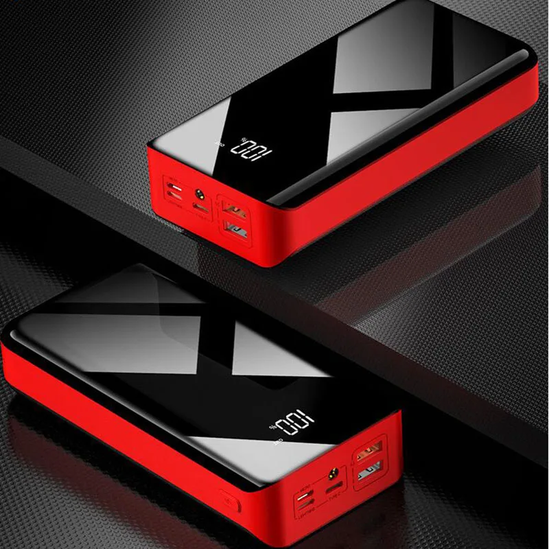 Портативное зарядное устройство 20000 мАч с зеркальным экраном портативное