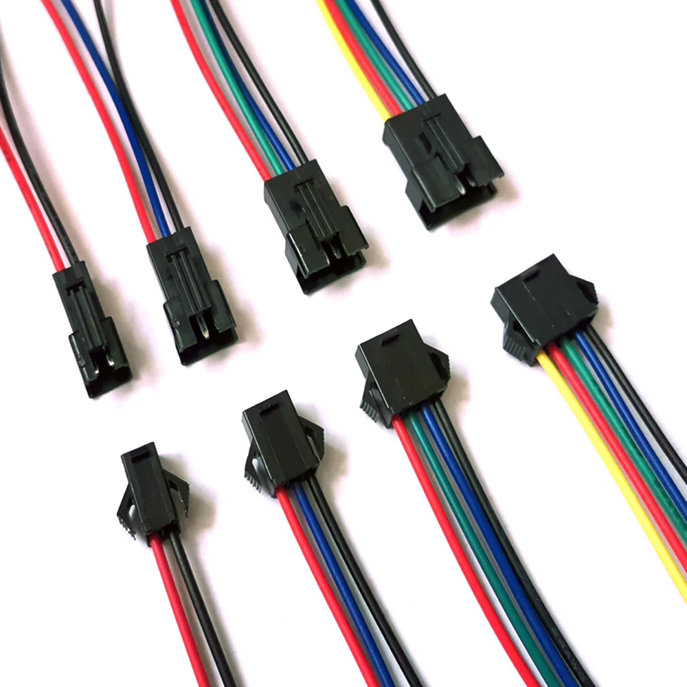 10 пар 2pin 3pin 4pin 5pin 6pin led JST разъем штекер и гнездо подключения SM кабель провод