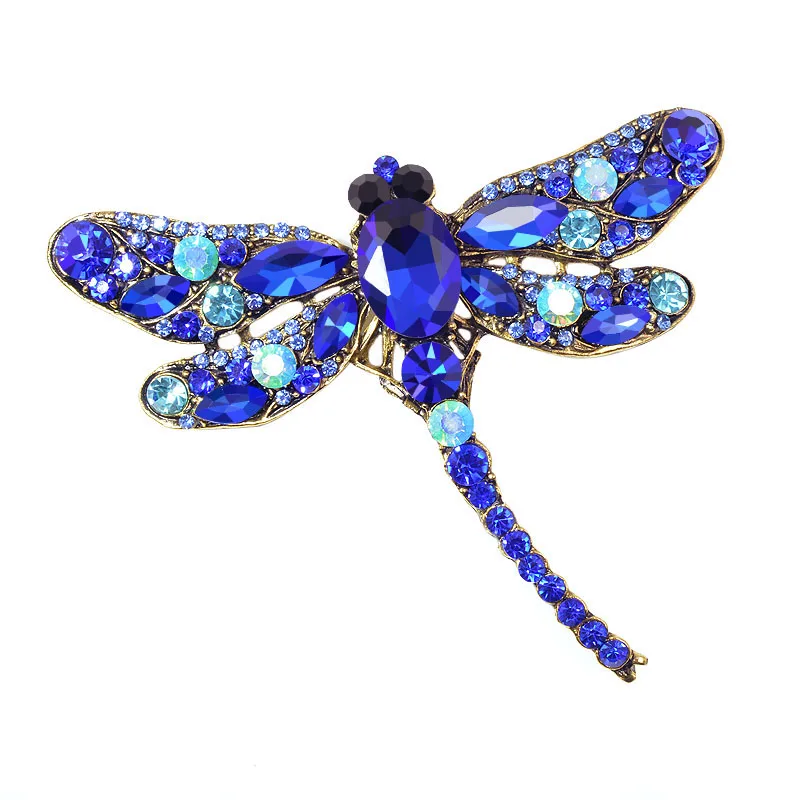 

Crystal Dragonfly Brooch Fashion Dress Coat Accessories Cute Jewelry Crystal Jewelry Retro Fashion Rhinestone Brooch Purple