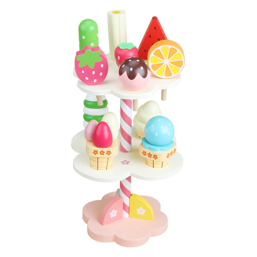 

Ice Cream Stand Simulation Playhouse Children'S Toys Wooden For Home Use Scented Stress Relief For Kid Fun Gift Toy