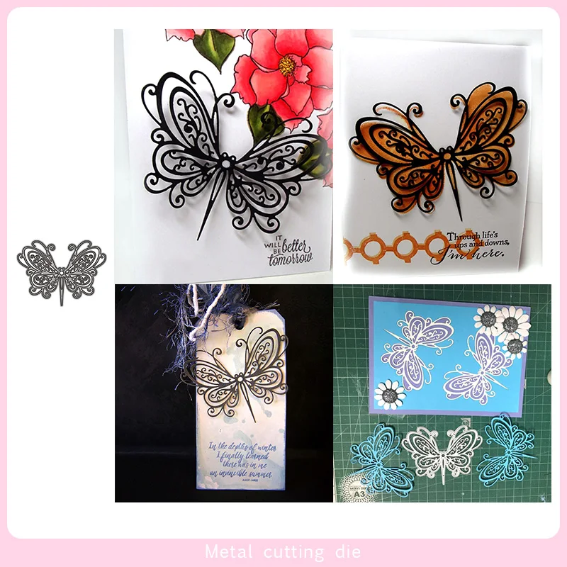 Металлические Вырубные штампы в виде бабочек для скрапбукинга фотоальбома